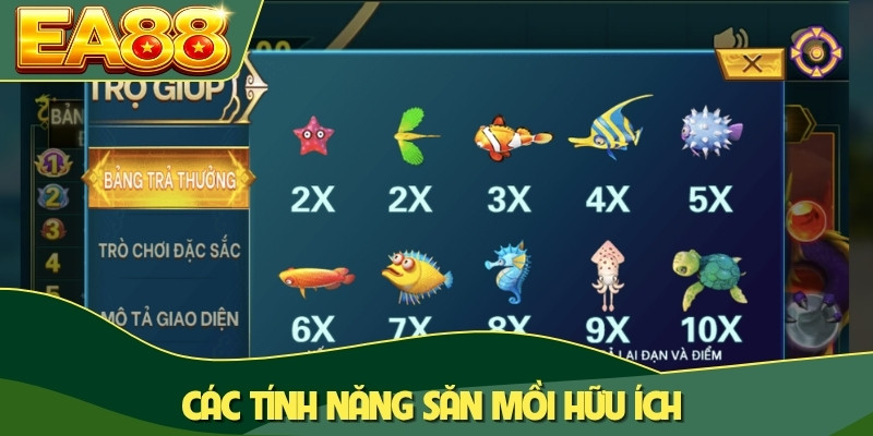 Các tính năng săn mồi hữu ích
