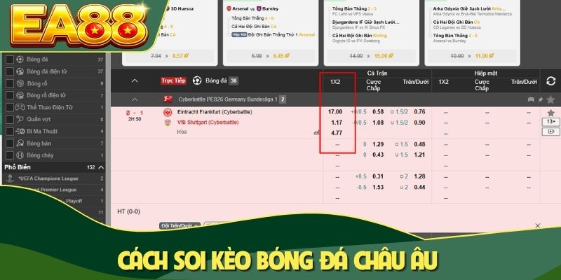 Cách soi kèo bóng đá châu Âu