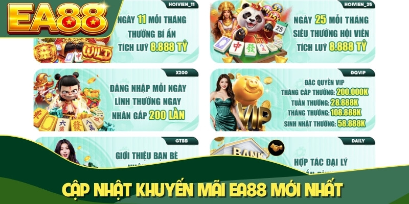Cập nhật khuyến mãi EA88 mới nhất