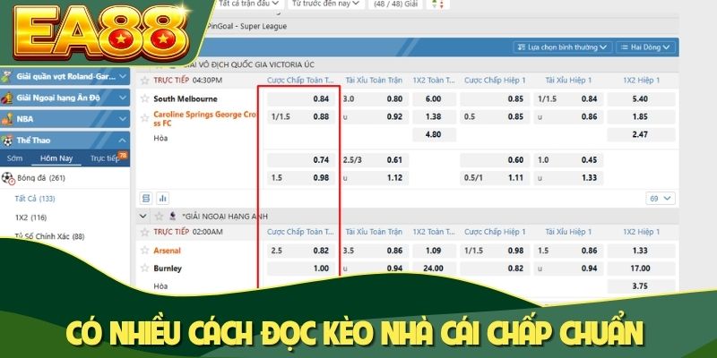 Có nhiều cách đọc kèo nhà cái chấp chuẩn