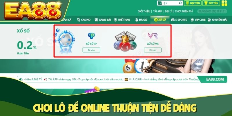 Chơi lô đề online thuận tiện dễ dàng