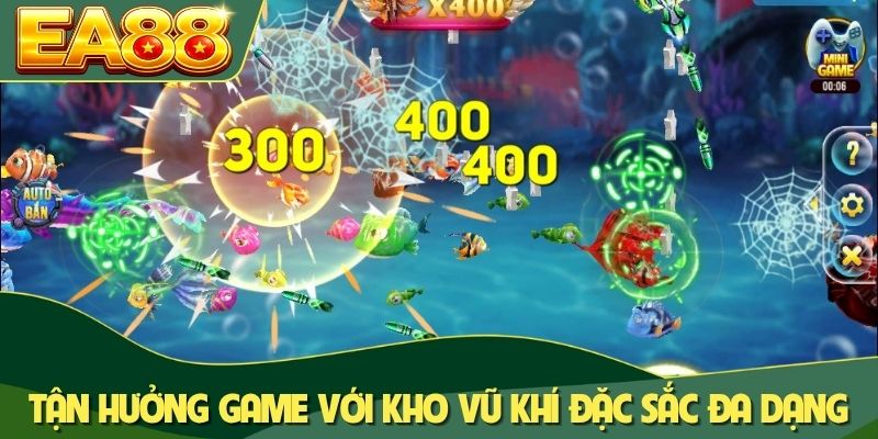 Tận hưởng game với kho vũ khí đặc sắc và đa dạng